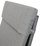 Kettler /KETTtex-Exklusiv® Hochlehner Auflage mit Kopfpolster 123x50x4cm, silbergrau und Reißverschluß #1