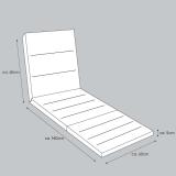 Kettler /KETTtex-Exklusiv® Liegenauflage 200x60x3cm, anthrazit/mocca #3