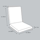 Kettler /KETTtex-Exklusiv® Comfort Niederlehner Auflage 100x50x4/7cm, rot-blau-grün kariert mit 7cm Sitzpolster und Reißverschluß #3