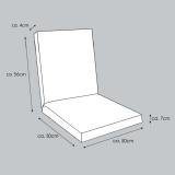 Kettler /KETTtex-Exklusiv® Comfort Mittellehner Auflage 106x50x4/7cm, Dessin 194 mit 7cm Sitzpolster und Reißverschluß #1