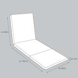 Kettler /KETTtex-Exklusiv® Liegenauflage, 200x60x4cm, taupe mit Reißverschluß #3