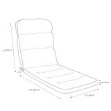 Kettler /KETTtex-Exklusiv® Liegenauflage, 200x65x9cm, blau gestreift, KTH3 #2