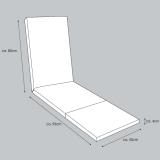Kettler /KETTtex-Exklusiv®Cirrus-Relax-Auflage 175cm=82+53+40x4cm, anthrazit floral, mit Reißverschluß #3