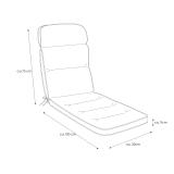 Kettler /KETTtex-Exklusiv® Relaxliegen Auflage, 175x50x9cm, grün gestreift, KTH3 #2