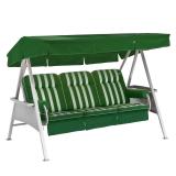 Kettler /KETTtex-Exklusiv® Hollywood-Schaukelauflage 56/64x180x8cm mit Dach und Armlehnen, grün gestreift #1
