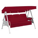 Kettler /KETTtex-Exklusiv® Hollywood-Schaukelauflage 56/64x180x8cm mit Dach und Armlehnen, rubinrot #2