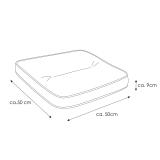 Kettler /KETTtex-Exklusiv® Sitz-und Hockerkissen, 50x50x9cm, gelb gestreift, KTH3 #2