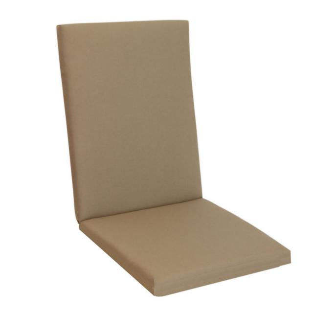 Kettler /KETTtex-Exklusiv® Comfort Hochlehner Auflage 120x50x4/7cm, taupe/champagner, mit 7 cm Sitzpolster und Reißverschluß #1