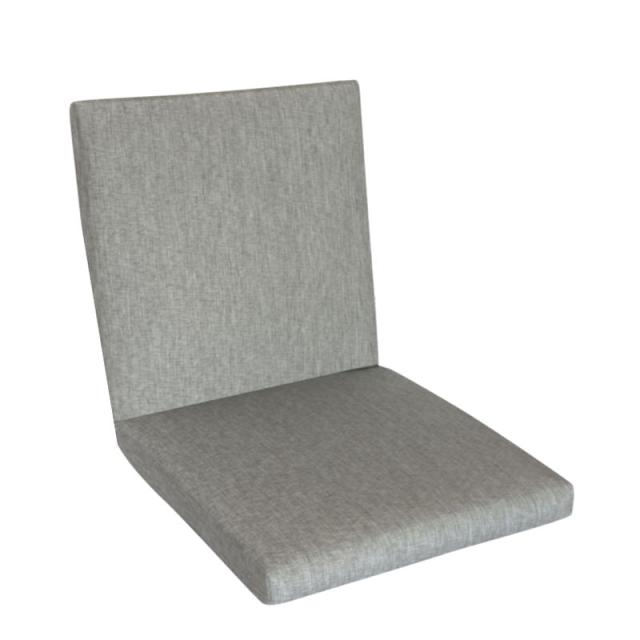 Kettler /KETTtex-Exklusiv® Comfort Niederlehner Auflage, 100x50x4/7cm, silbergrau mit 7 cm Sitzpolster und Reißverschluß #1