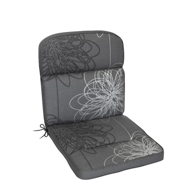 Kettler /KETTtex-Exklusiv® Gartenmöbel-Auflage, 100x50x7cm, anthrazit floral #1