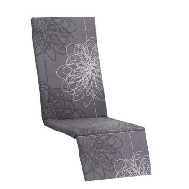 Kettler /KETTtex-Exklusiv®Basic Relax-Auflage 175cm =70+50+45x4cm, anthrazit floral, mit Reißverschluß #1