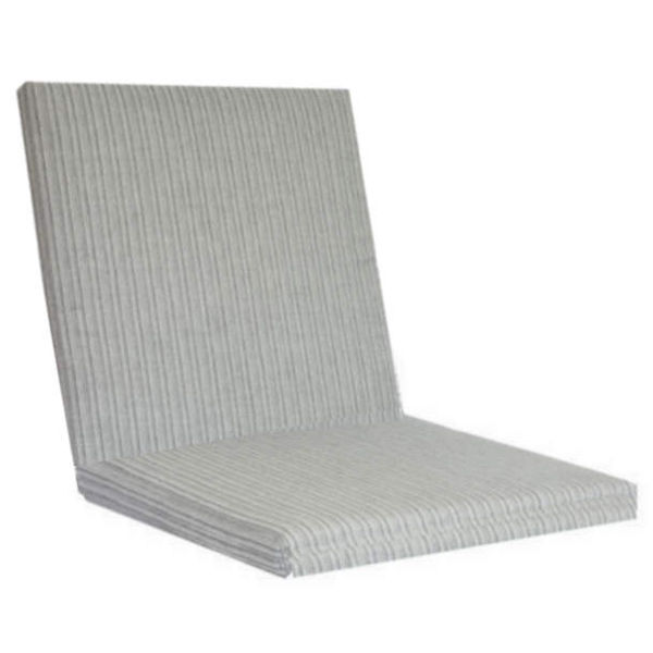 Kettler /KETTtex-Exklusiv® Comfort Niederlehner Auflage, 100x50x4/7cm, hellgrau gestreift mit 7cm Sitzpolster, solange Vorrat reicht #1