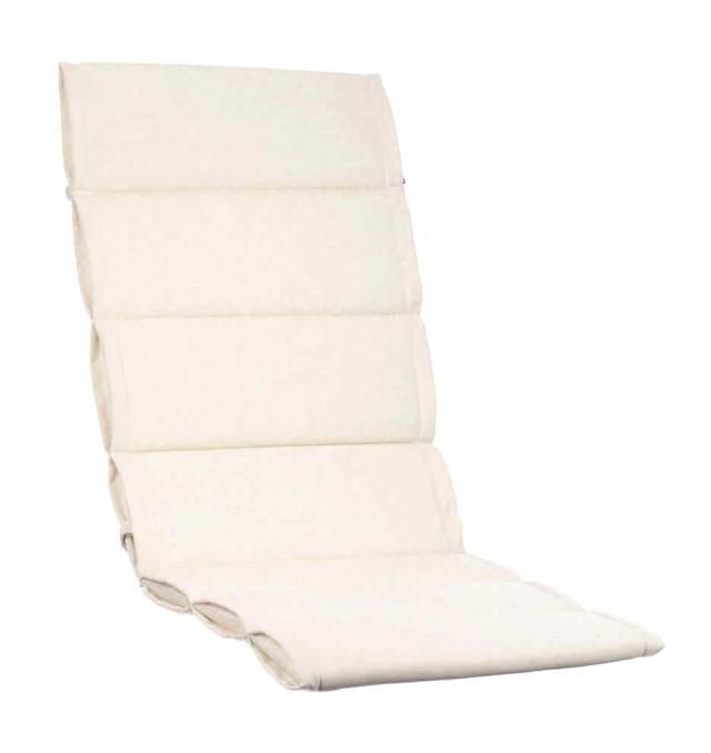 Kettler /KETTtex-Exklusiv® Hochlehner Auflage 120x50x3/5cm, creme, Comfort Plus #1