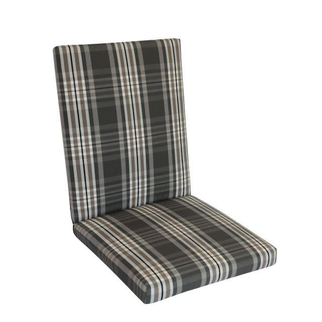Kettler /KETTtex-Exklusiv® Comfort Mittellehner Auflage 106x50x4/7cm, anthrazit-beige kariert mit 7cm Sitzpolster, solange Vorrat reicht #1
