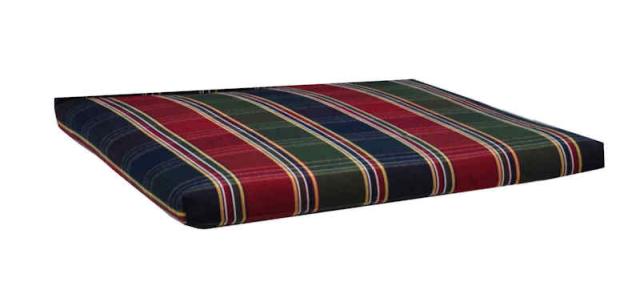 Kettler /KETTtex-Exklusiv®Sitz-und Hockerkissen 48x48x4 cm, rot-blau-grün kariert mit Reißverschluß #1