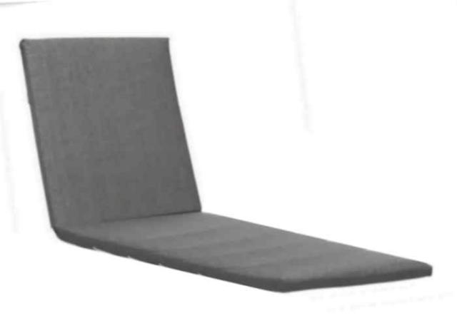 KETTtex-Exklusiv® Liegenauflage, 200x60x4cm, steingrau, mit Reißverschluß #1