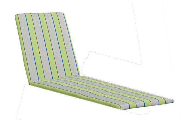 KETTtex-Exklusiv® Liegenauflage, 200x60x4cm, grün, grau, blau gestreift, mit Reißverschluß, solange Vorrat reicht #1