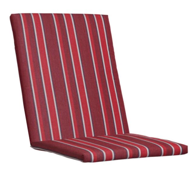 KETTtex-Exklusiv® Mittellehner Auflage, 109x50x4cm, rot gestreift mit Reißverschluß, solange Vorrat reicht #1