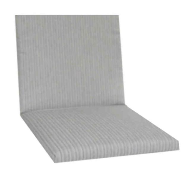 KETTtex-Exklusiv® Niederlehner Auflage, 103x50x4cm, grau mit feinen Streifen, mit Reißverschluß, -solange Vorrat reicht #1