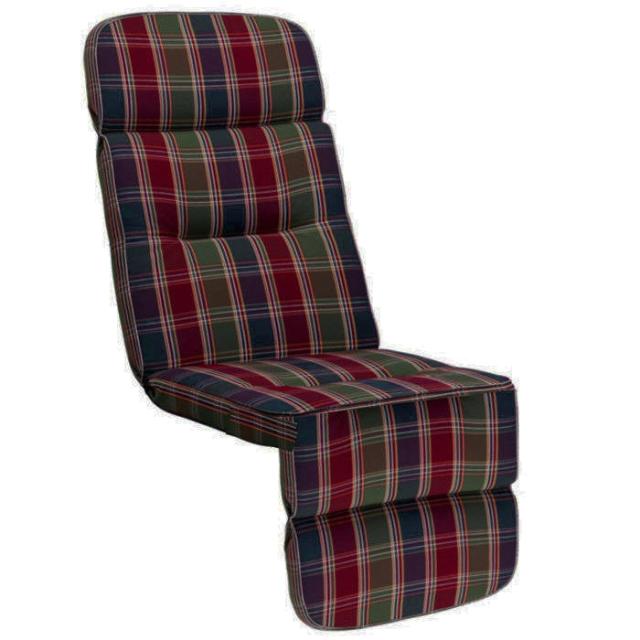 Kettler /KETTtex-Exklusiv® Relaxliegen Auflage, 175x50x9cm, rot-blau-grün kariert, KTH3 #1