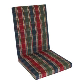 Kettler /KETTtex-Exklusiv® Comfort Mittellehner Auflage 106x50x4/7cm, rot-blau-grün kariert mit 7cm Sitzpolster und Reißverschluß