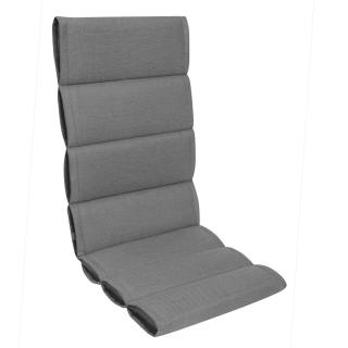 Kettler /KETTtex-Exklusiv® Hochlehner Auflage 120x50x3/5cm, grau, Comfort Plus