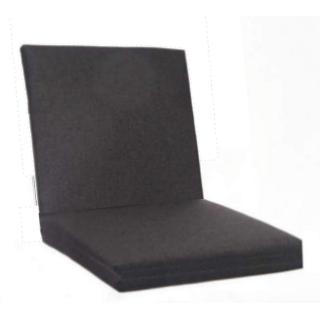KETTtex-Exklusiv® Comfort Niederlehner Auflage, 100x50x4/7cm, anthrazit, Waterproof, mit 7 cm Sitzpolster mit Reißverschluß